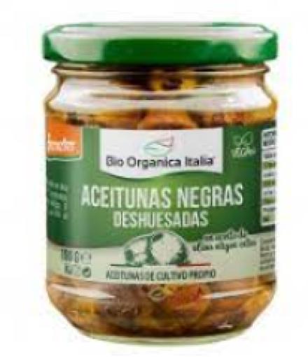 conservas ACEITUNA NEGRA DESHUESADA EN ACEITE BIO 190G