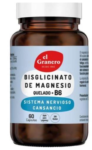 sistema nervioso BISGLICINATO DE MAGNESIO CON B6 60CAP 740MG