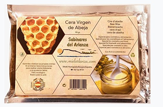 miel y polen CERA VIRGEN DE ABEJA 195GR