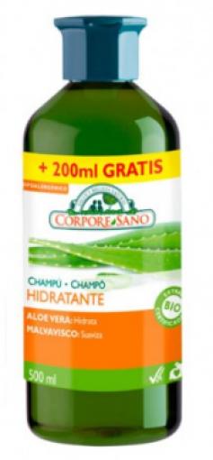 línea corporal CHAMPU AHORRO HIRATANTE ALOE VERA-MALVA 300ML+200ML