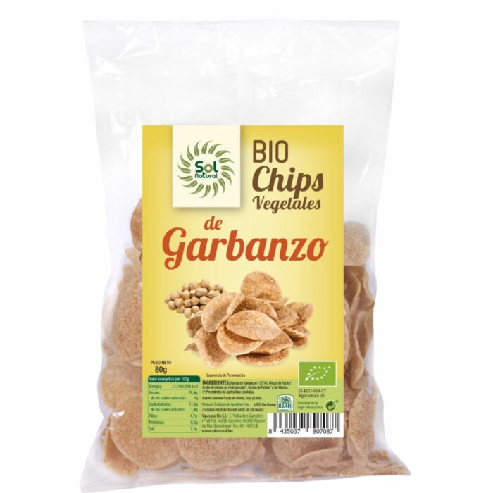 aperitivos y frutos secos CHIPS DE GARBANZO 80GR