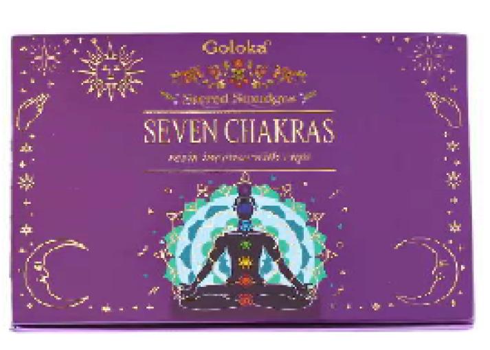 aromaterapia COPAS DE RESINA 7 CHAKRAS 6 UDS