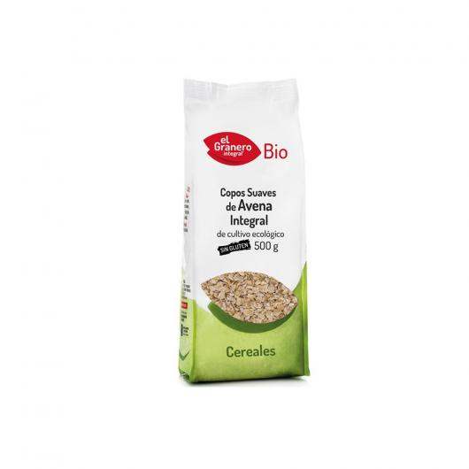 celiacos COPOS SUAVES DE AVENA INTEGRAL SIN GLUTEN BIO, 500 g