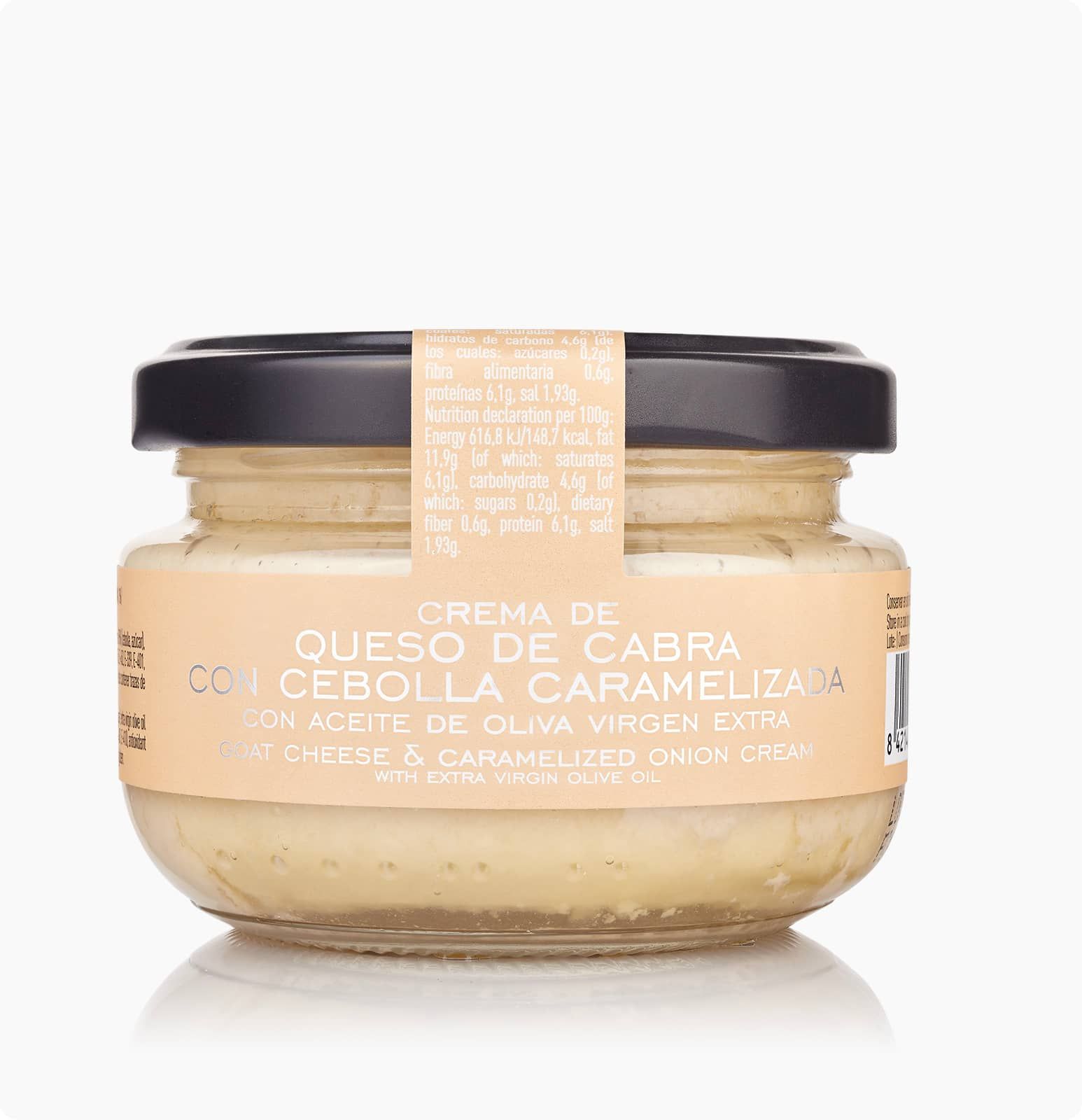 sales, condimentos y salsas CREMA DE QUESO DE CABRA CON CEBOLLA CARAMELIZADA 120grs