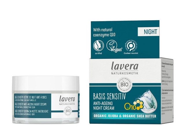 línea facial CREMA NOCHE ANTIARRUGAS Q10 BASIS SENSITIVE BIO 50ML