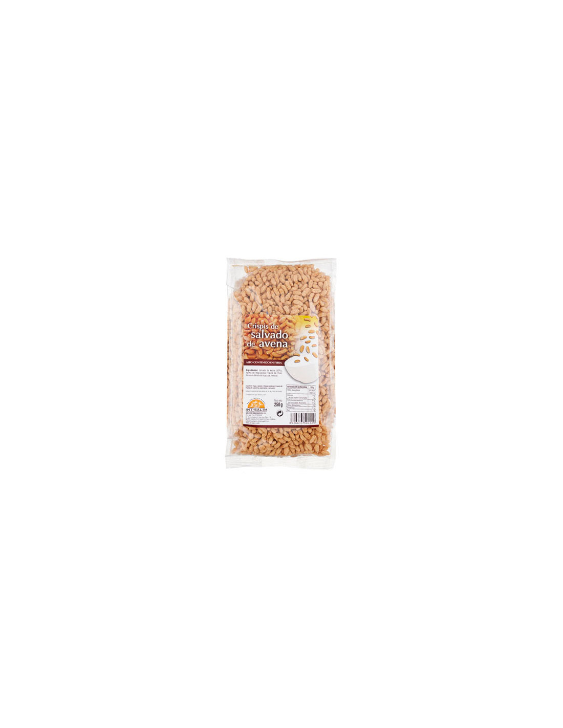 copos, mueslis y salvados CRISPIS DE SALVADO DE AVENA250 GR,