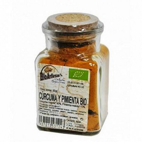 sales, condimentos y salsas CURCUMA Y PIMIENTA BIO 85 GR