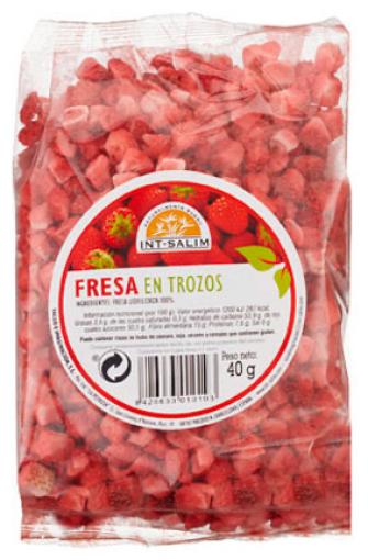 aperitivos y frutos secos FRESA EN TROZOS40 GR