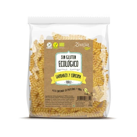 celiacos FUSILLI GARBANZO Y CURCUMA 250 grs