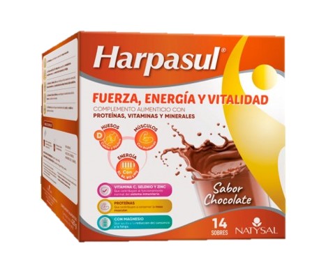 vitaminas y minerales HARPASUL FUERZA CHOCOLATE 14 SOBRES