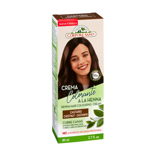 línea capilar HENNA CUBRE CANAS CASTAÑO 80ML