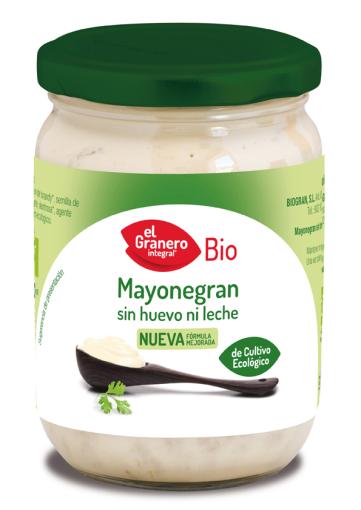 sales, condimentos y salsas MAYONEGRAN MAYONESA SIN HUEVO BIO, 247 g