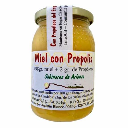 miel y polen MIEL CON PROPOLEO 1/2 kg