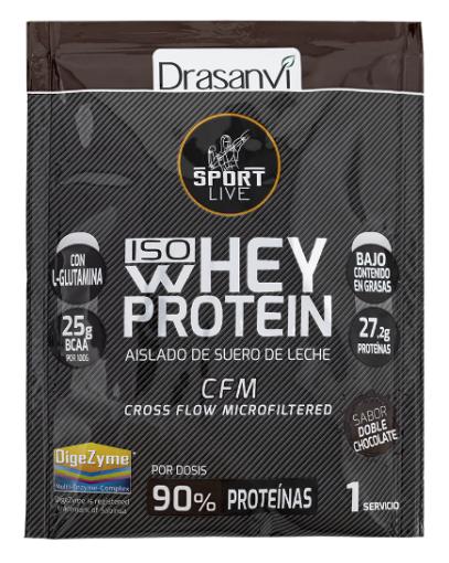 deporte MONODOSIS WHEY PROTEIN AISLADO DOBLE CHOCOLATE 30G SPORT LIVE