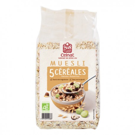 copos, mueslis y salvados MUESLI 5 CEREALES 500 grs