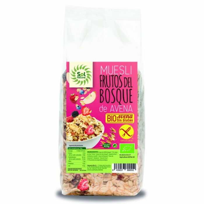 celiacos MUESLI AVENA F.BOSQUE S/G BIO 425G