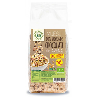 celiacos MUESLI AVENA TROZOS CHOCOLATE BIO 425G