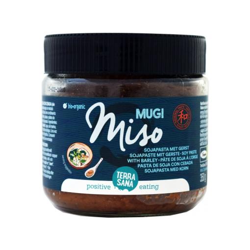 comida macrobiótica MUGI MISO NO PASTEURIZADO 350grs BIO tarro