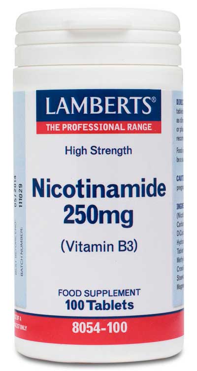 vitaminas NICOTINAMIDE 250 MG 100 TABLETAS