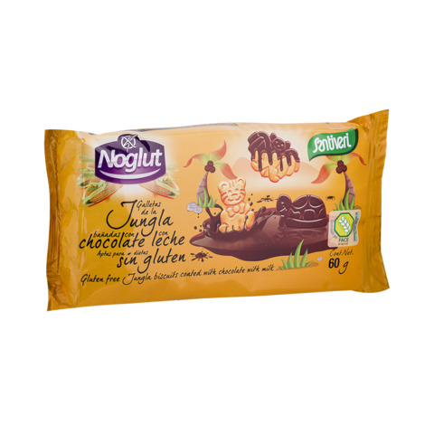 celiacos NOGLUT GALL.JUNGLA CHOCO LECHE 60 grs