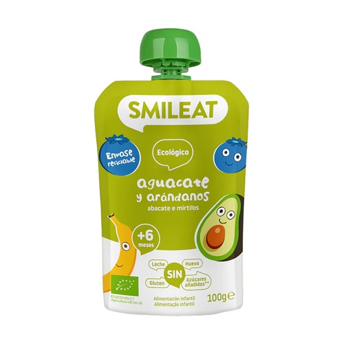 alim infantil POUCH DE AGUACATE Y ARANDANOS ECO 100GR +6 MESES