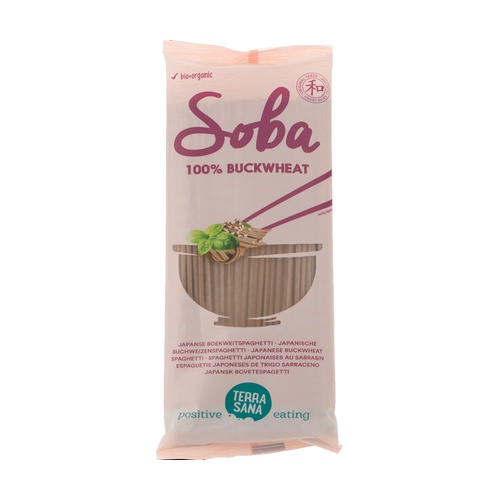 arroz y pasta SOBA 100% ESPAGUETIS DE TRIGO SARRACENO BIO 250 GR