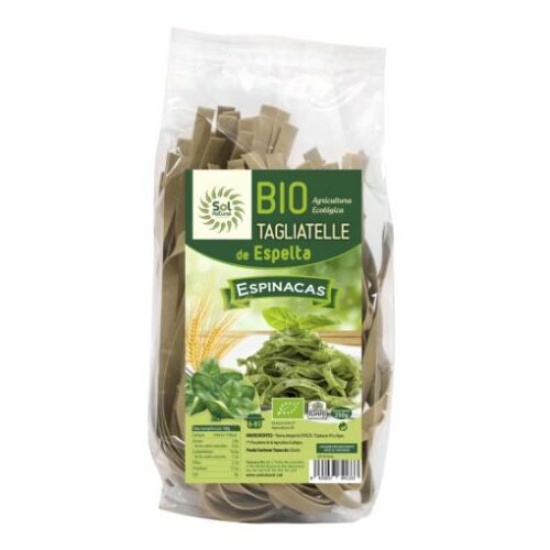 arroz y pasta TAGLIATELLE DE ESPELTA CON ESPINACAS BIO 250GR