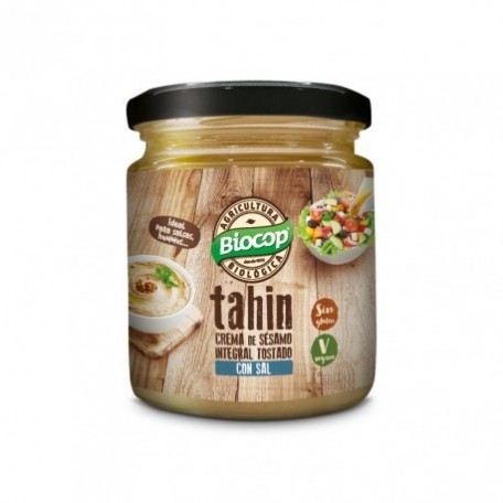 sales, condimentos y salsas TAHIN INTEGRAL TOSTADO CON SAL BIO 225 G