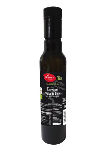 comida macrobiótica TAMARI SALSA DE SOJA BIO, 250 ml