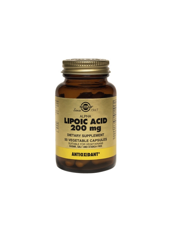 minerales ÁCIDO ALFA LIPOICO 200mg 50 Cápsulas Vegetales.