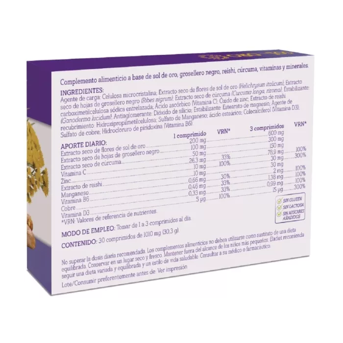Ingredientes SOL DE ORO FORTE 30 COMP