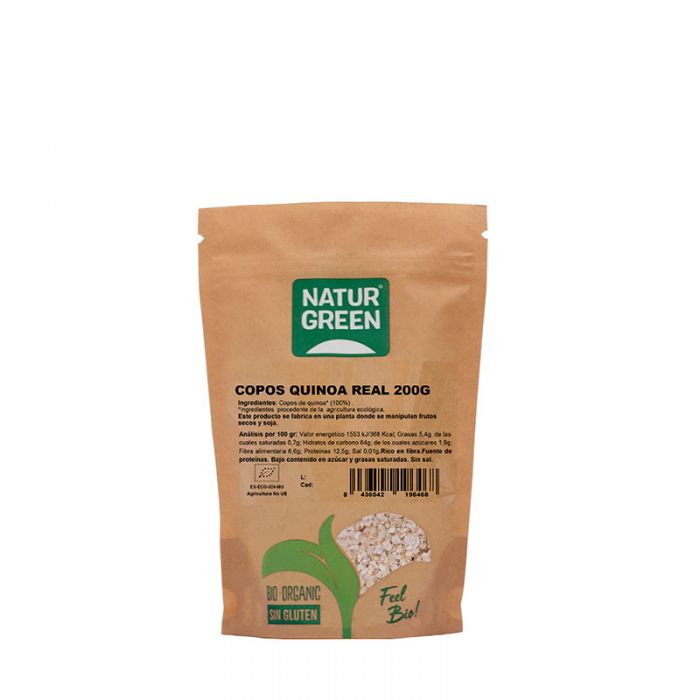 copos, mueslis y salvados COPOS DE QUINOA REAL BIO SIN GLUTEN 200G