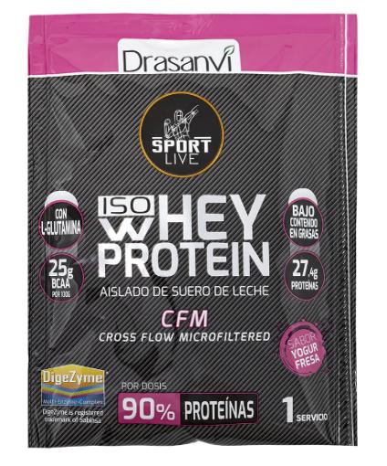 deporte MONODOSIS WHEY PROTEIN AISLADO YOGUR FRESA 30G SPORT LIVE