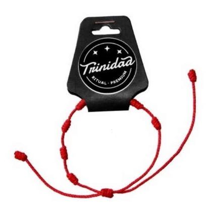 bisuteria PULSERA 7 NUDOS ROJA