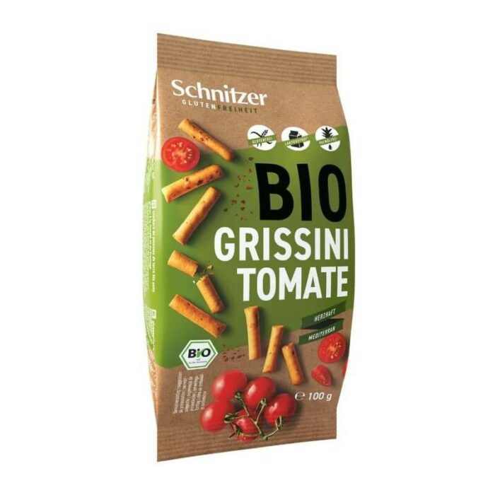 celiacos PALITOS GRISSINI TOMATE S/G SCHNITZER 100 G