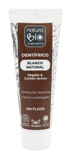 higiene bucal DENTRIFICO BLANCO NATURAL REGALIZ Y CARBON ACTIVO BIO 75ML