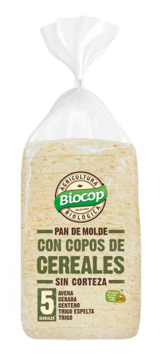 pan PAN DE MOLDE COPOS CEREALES SIN CORTEZA BIO 300GR