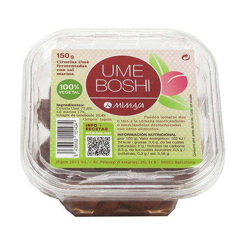alimentación CIRUELAS UMEBOSHI 150GR