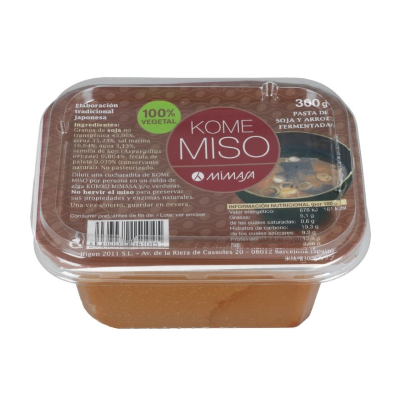comida macrobiótica KOME MISO NO PASTEURIZADO 300 GR