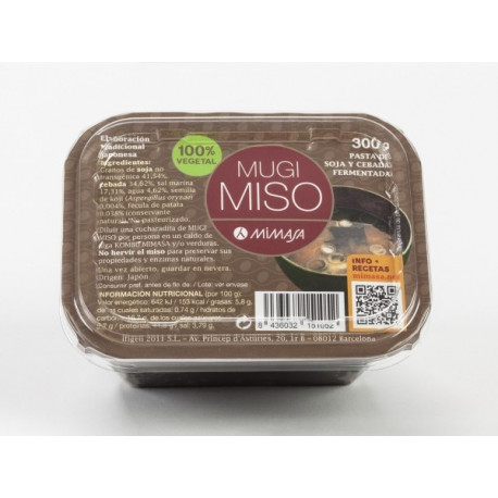 comida macrobiótica MUGI MISO NO PASTEURIZADO 300GR