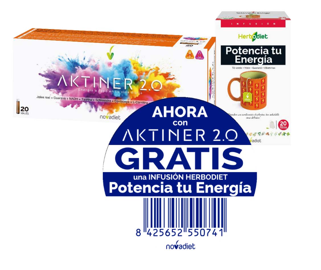 jaleas y energeticos AKTINER 2.0 20 VIALES + GRATIS HERB. POTENCIA TU ENERGIA