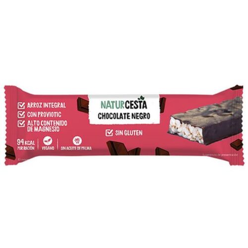 aperitivos y frutos secos BARRITA ARROZ CHOCOLATE NEGRO SIN GLUTEN 18G