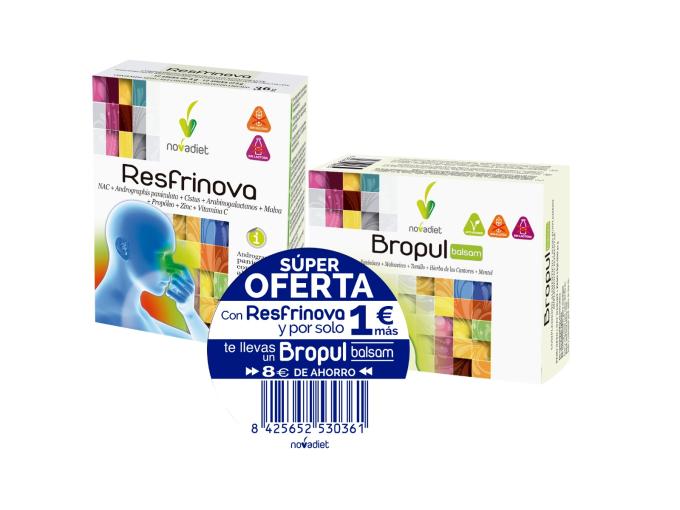 sistema respiratorio PACK RESFRINOVA 12 STICKS +BROPUL BALSAMICO 30 CAP
