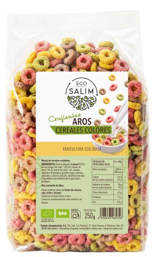 copos, mueslis y salvados AROS CEREALES COLORES BIO 250G