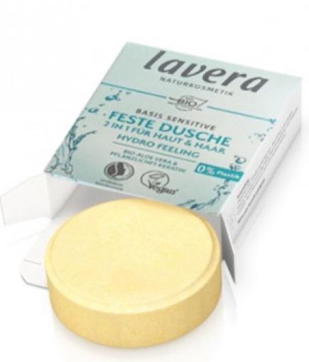 línea corporal GEL DUCHA Y CHAMPU SOLIDO 2EN1 ALOE VERA BIO Y QUERATINA VEGETAL 50G