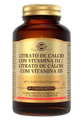 huesos y articulaciones CITRATO DE CALCIO CON VITAMINA D3 60 COMPRIMIDOS