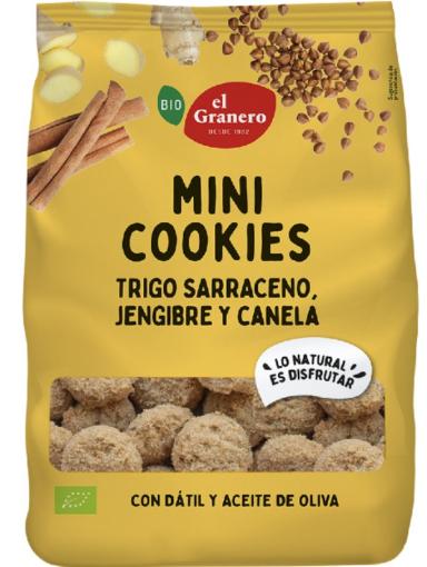repostería y chocolates GALLETAS MINI COOKIES JENGIBRE Y CANELA BIO 130G