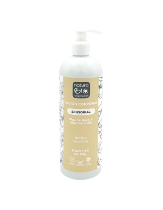 línea corporal LOCION CORPORAL SENSORIAL FLOR TIARE & ALOE VERA BIO 500ML