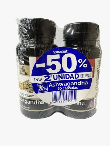 sistema nervioso PACK ASHWAGANDHA 2ºUD AL 50% 2X60 CAPSULAS